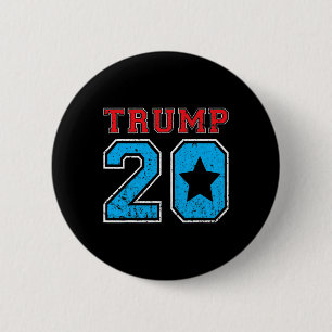 Donald Trump 2020 Verkiezing Vintage Voetbaltrui Ronde Button 5,7 Cm