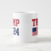 Donald Trump 2024 Amerikaanse vlag Extra Grote Beker (Voorkant)
