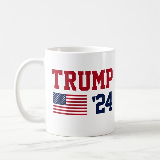 Donald Trump 2024 Amerikaanse vlag Koffiemok (Links)