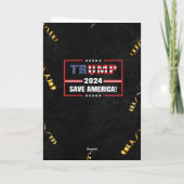 DONALD TRUMP 2024 CARTE D'ANNIVERSAIRE AMÉRICAINE (Dos)
