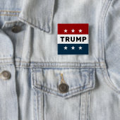 Donald Trump 2024 Classic Star Pinback Vierkante Button 5,1 Cm (In situ)
