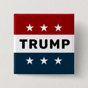 Donald Trump 2024 Classic Star Pinback Vierkante Button 5,1 Cm