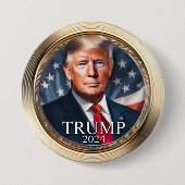 Donald Trump 2024 Collectible Campaign Button (Voorkant)