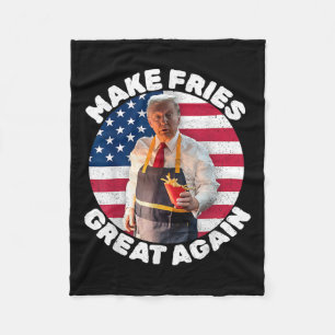 Donald Trump 2024 Franse Fry - Maak frietjes G Fleece Deken