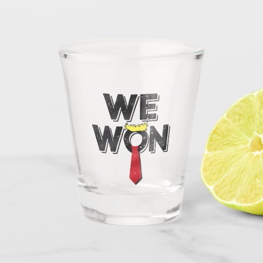 Donald Trump 2024 gewonnen Shot Glas (Voorkant)