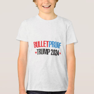 Donald Trump 2024, God zegene President Trump Summ Tri-Blend Shirt