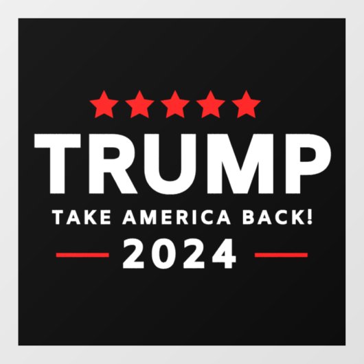 Donald Trump 2024 Haal Amerika terug Raamsticker (Vel)