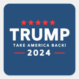 Donald Trump 2024 Haal Amerika terug Vierkante Sticker