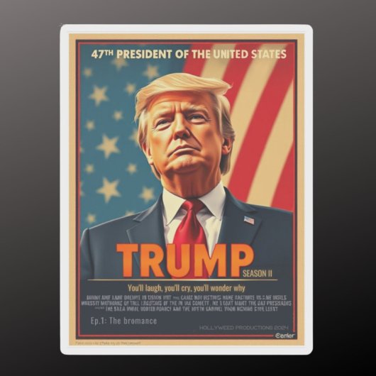 Donald Trump 2024 Ironisch leuke serie cover Sticker