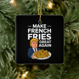 Donald Trump 2024 Maak Franse Frites Weer Groot Keramisch Ornament