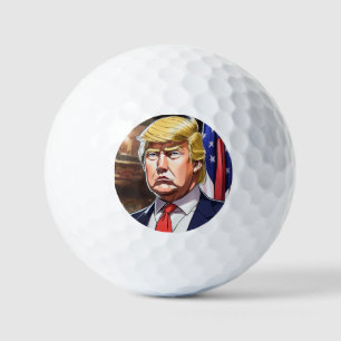 Donald Trump 2024 Meme stijl Golfbal Golfballen