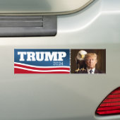 Donald Trump 2024 - Modern en Eagle Bumpersticker (Op auto)