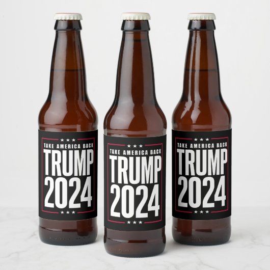 Donald Trump 2024 Neem Amerika terug Bier Etiket (Flessen)