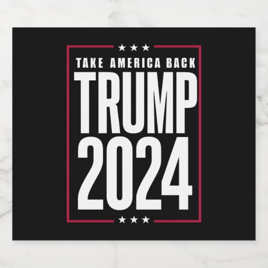 Donald Trump 2024 Neem Amerika terug Bier Etiket (Enkel label)