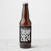 Donald Trump 2024 Neem Amerika terug Bier Etiket (Voorkant)