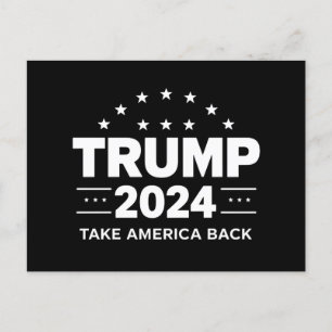 Donald Trump 2024 Neem Amerika terug Briefkaart