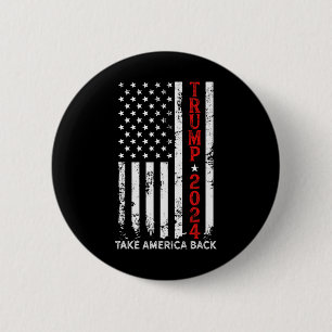 Donald Trump 2024: "Neem Amerika terug" - De Ronde Button 5,7 Cm