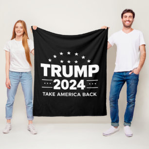 Donald Trump 2024 Neem Amerika terug Fleece Deken