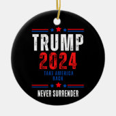 Donald Trump 2024 Neem Amerika terug Keramisch Ornament (Voorkant)