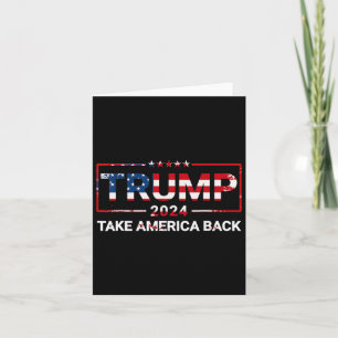 Donald Trump 2024 Neem Amerika terug Ons Vlag 4 ju Kaart