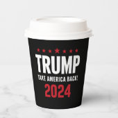 Donald Trump 2024 Neem Amerika terug Papieren Bekers (Voorkant)