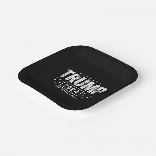 Donald Trump 2024 Neem Amerika terug Papieren Bordje (Gebogen)