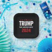 Donald Trump 2024 Neem Amerika terug Papieren Bordje (Feest)