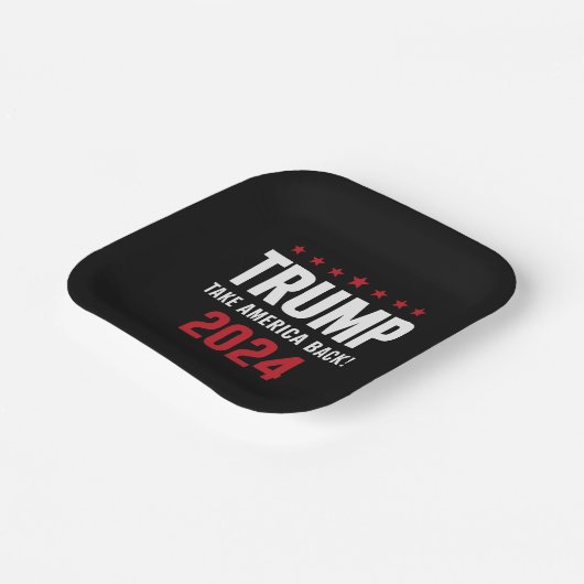 Donald Trump 2024 Neem Amerika terug Papieren Bordje (Gebogen)