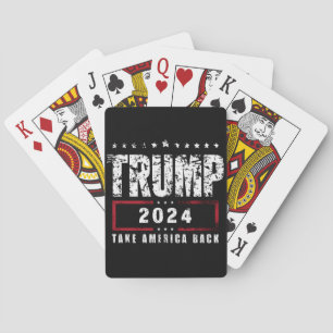 Donald Trump 2024 Neem Amerika terug Pokerkaarten