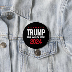Donald Trump 2024 Neem Amerika terug Ronde Button 7,6 Cm