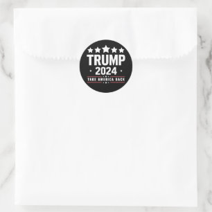 Donald Trump 2024 Neem Amerika terug Ronde Sticker