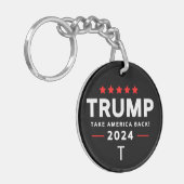 Donald Trump 2024 Neem Amerika terug Sleutelhanger (Voorkant Links)
