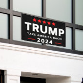 Donald Trump 2024 Neem Amerika terug Spandoek (Buitenkant Gebouw)
