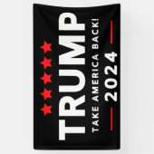 Donald Trump 2024 Neem Amerika terug Spandoek (Verticaal)