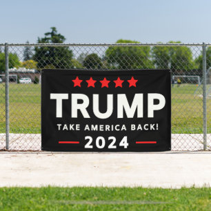 Donald Trump 2024 Neem Amerika terug Spandoek