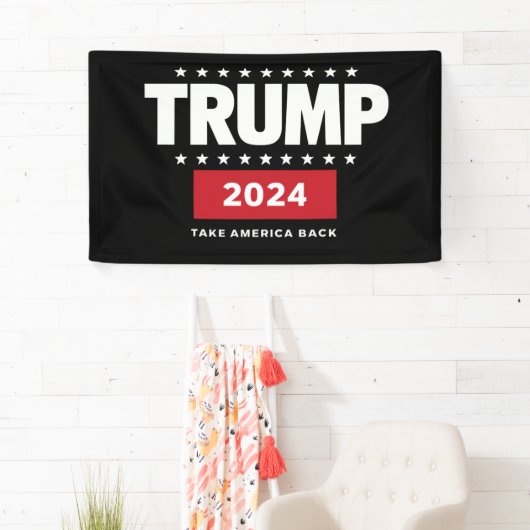 Donald Trump 2024 Neem Amerika terug Spandoek (Insitu)
