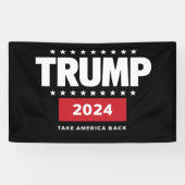Donald Trump 2024 Neem Amerika terug Spandoek (Horizontaal)