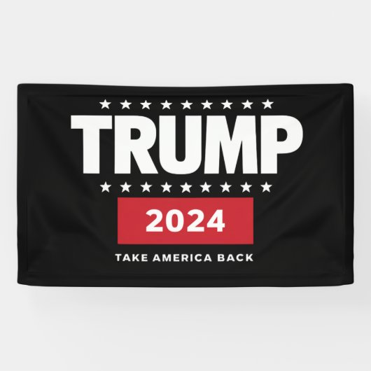 Donald Trump 2024 Neem Amerika terug Spandoek (Horizontaal)