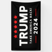 Donald Trump 2024 Neem Amerika terug Spandoek (Verticaal)