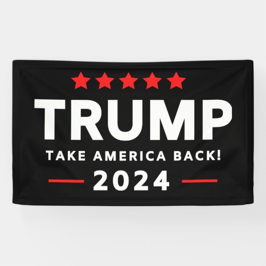 Donald Trump 2024 Neem Amerika terug Spandoek (Horizontaal)
