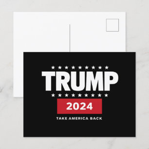 Donald Trump 2024 Neem Amerika Terug Verkiezing  Briefkaart