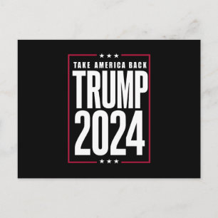 Donald Trump 2024 Neem Amerika Terug Verkiezing Briefkaart