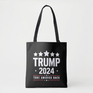 Donald Trump 2024 Neem Amerika Terug Verkiezing Draagtas