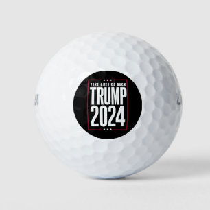 Donald Trump 2024 Neem Amerika Terug Verkiezing Golfballen