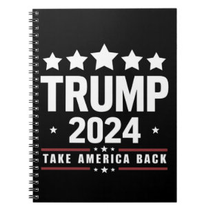 Donald Trump 2024 Neem Amerika Terug Verkiezing Notitieboek