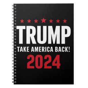 Donald Trump 2024 Neem Amerika Terug Verkiezing Notitieboek
