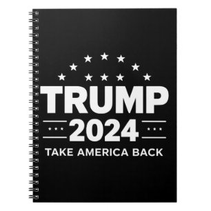 Donald Trump 2024 Neem Amerika Terug Verkiezing Notitieboek