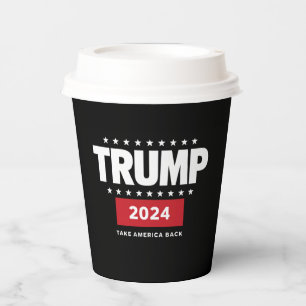 Donald Trump 2024 Neem Amerika Terug Verkiezing Papieren Bekers