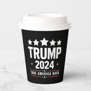 Donald Trump 2024 Neem Amerika Terug Verkiezing Papieren Bekers
