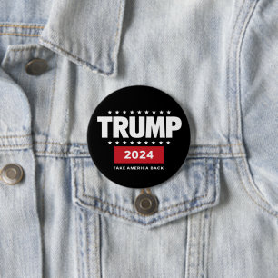 Donald Trump 2024 Neem Amerika Terug Verkiezing Ronde Button 7,6 Cm